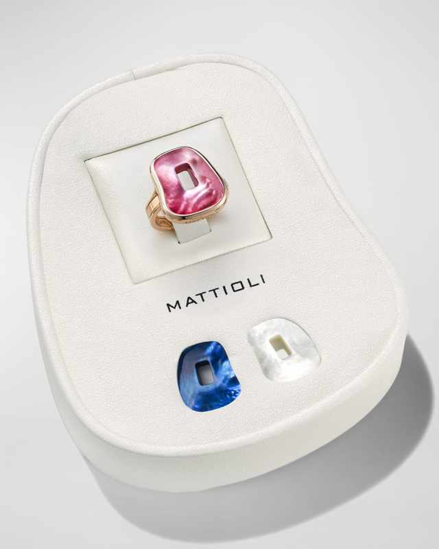 18K Rose Gold Small Interchangeable MOP Puzzle Ring